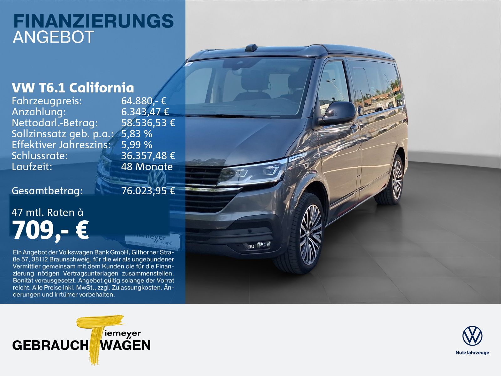 Volkswagen T6.1 California ALLRAD BEACH TOUR EDITION AHK AC