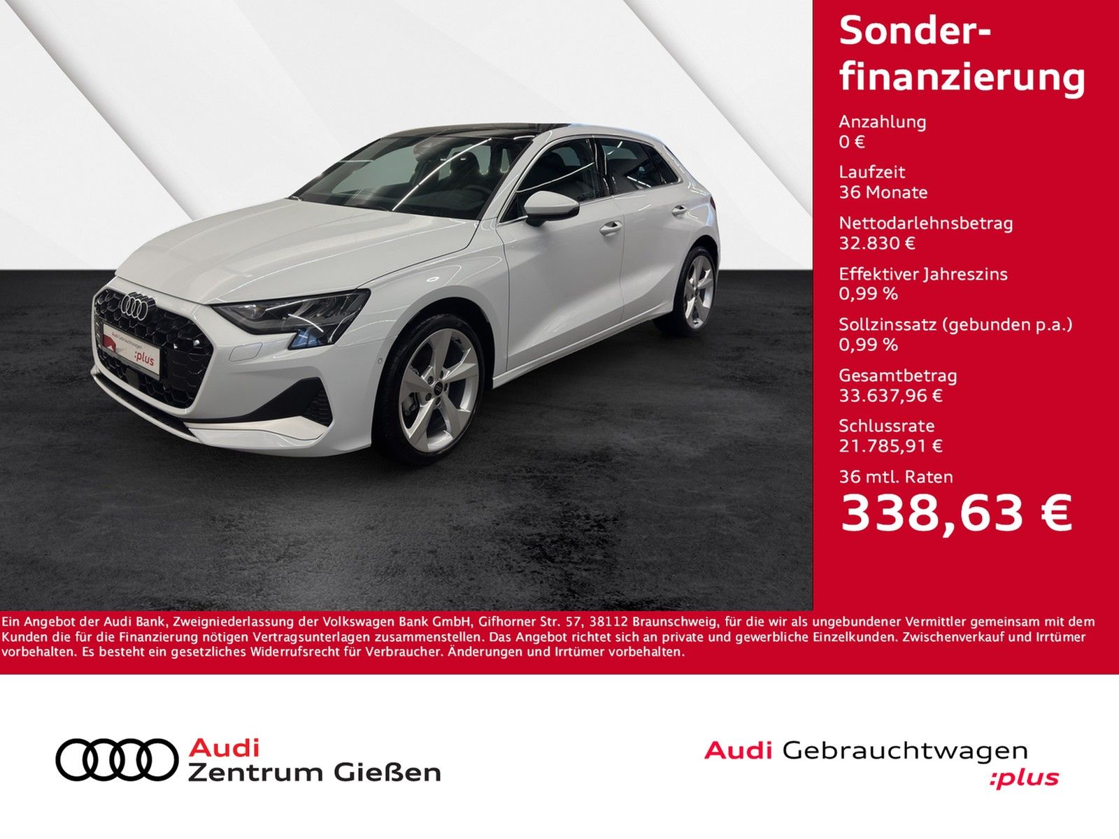 Audi A3 Sportback 30 TFSI advanced Pano Kamera Navi