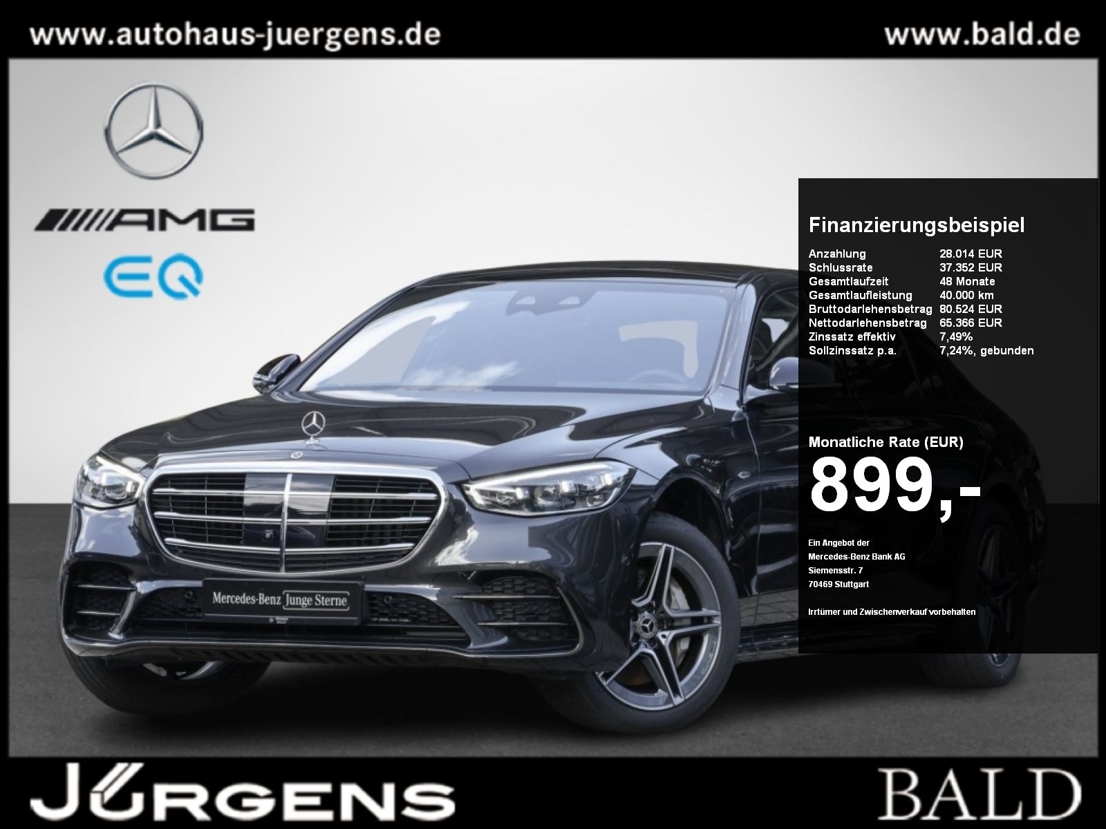 Mercedes-Benz S 450 e L AMG-Sport Pano Sitzklima 360° AIRM HAL