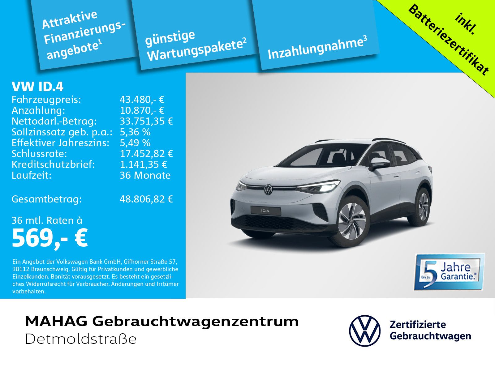 Volkswagen ID.4 Pro 210kW WärmePu CCS LED Navi AHK ParkAssi imagem 2
