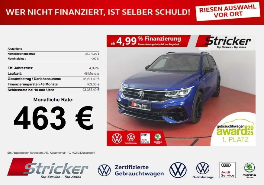 Volkswagen Tiguan R 2.0TSI DSG 463,-ohne Navi Kam foto 1