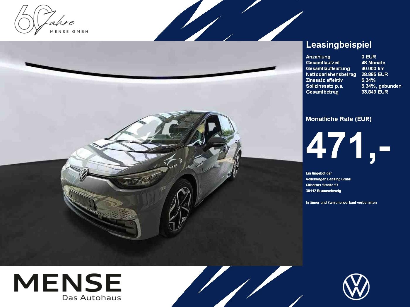 Volkswagen ID.3 Pro S electric CarPlay ACC LED Navi Alcant.