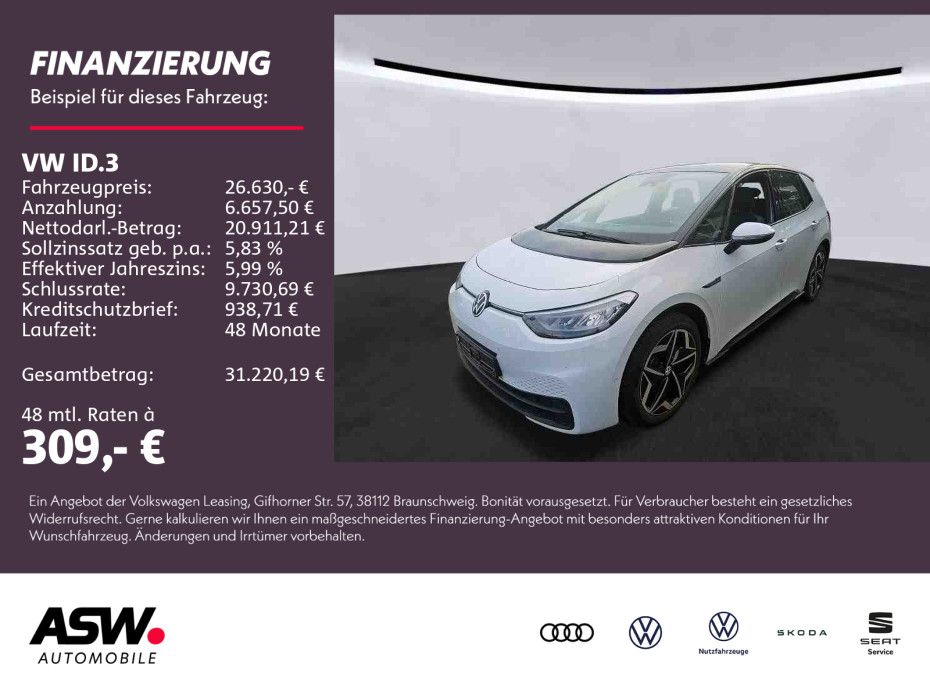 Volkswagen ID.3 Pro S LED Navi WÄPU RFK ACC PDC SHZ