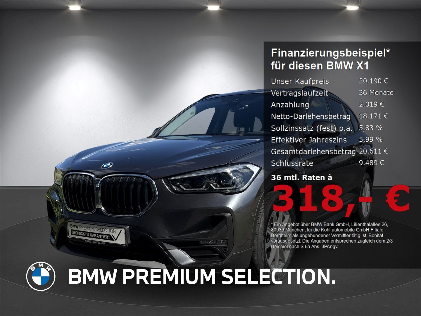 BMW X1 xDrive 25e Advantage Sonnenschutzverglasung B