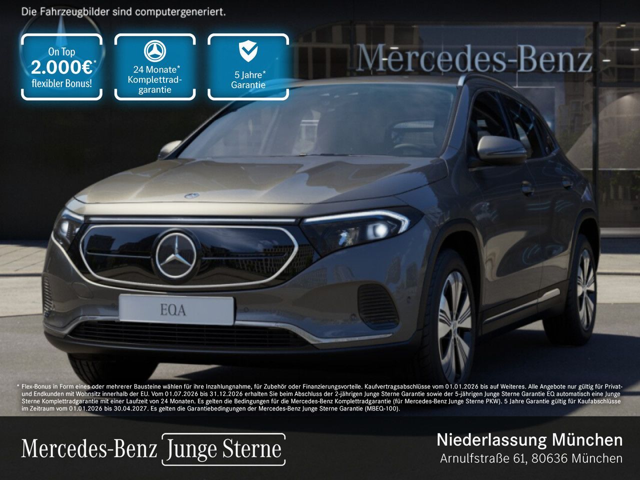 Mercedes-Benz EQA 250+ Progressive Adv/Fahrass/LED/RFK/Ambient