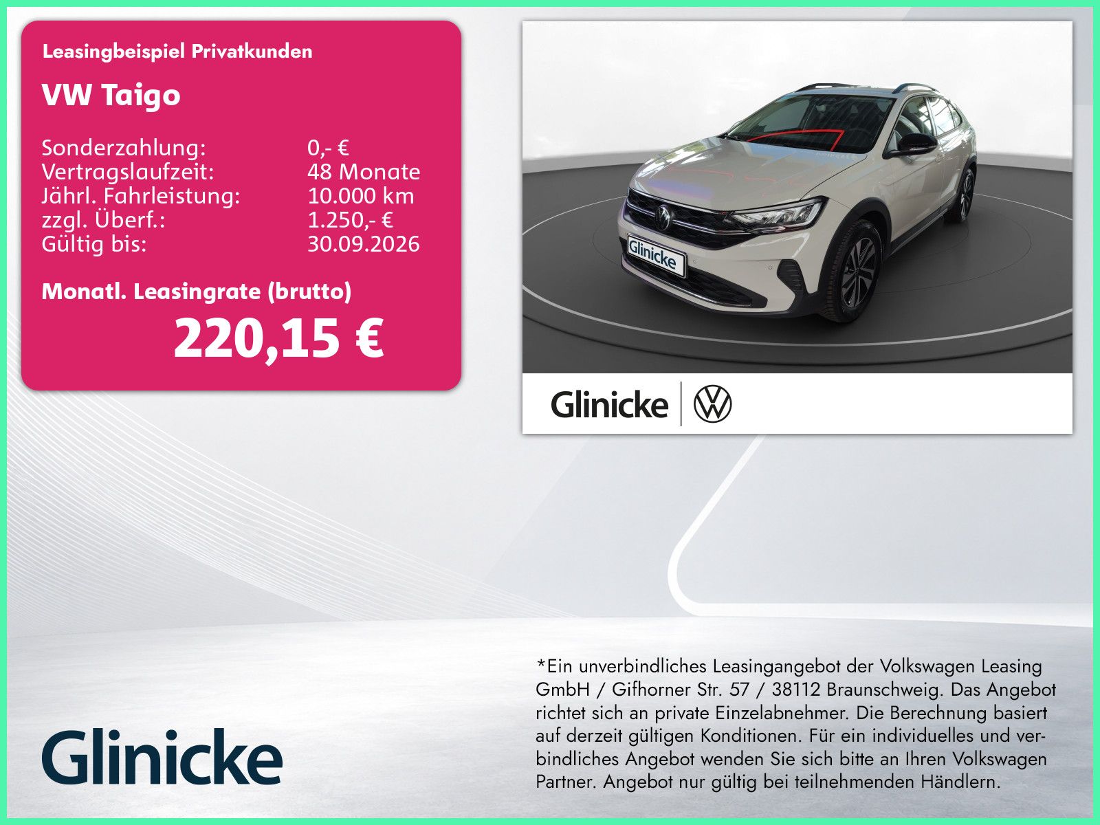 Volkswagen Taigo ENERGY 1,0 l TSI 70 kW (95 PS) 5-Gang