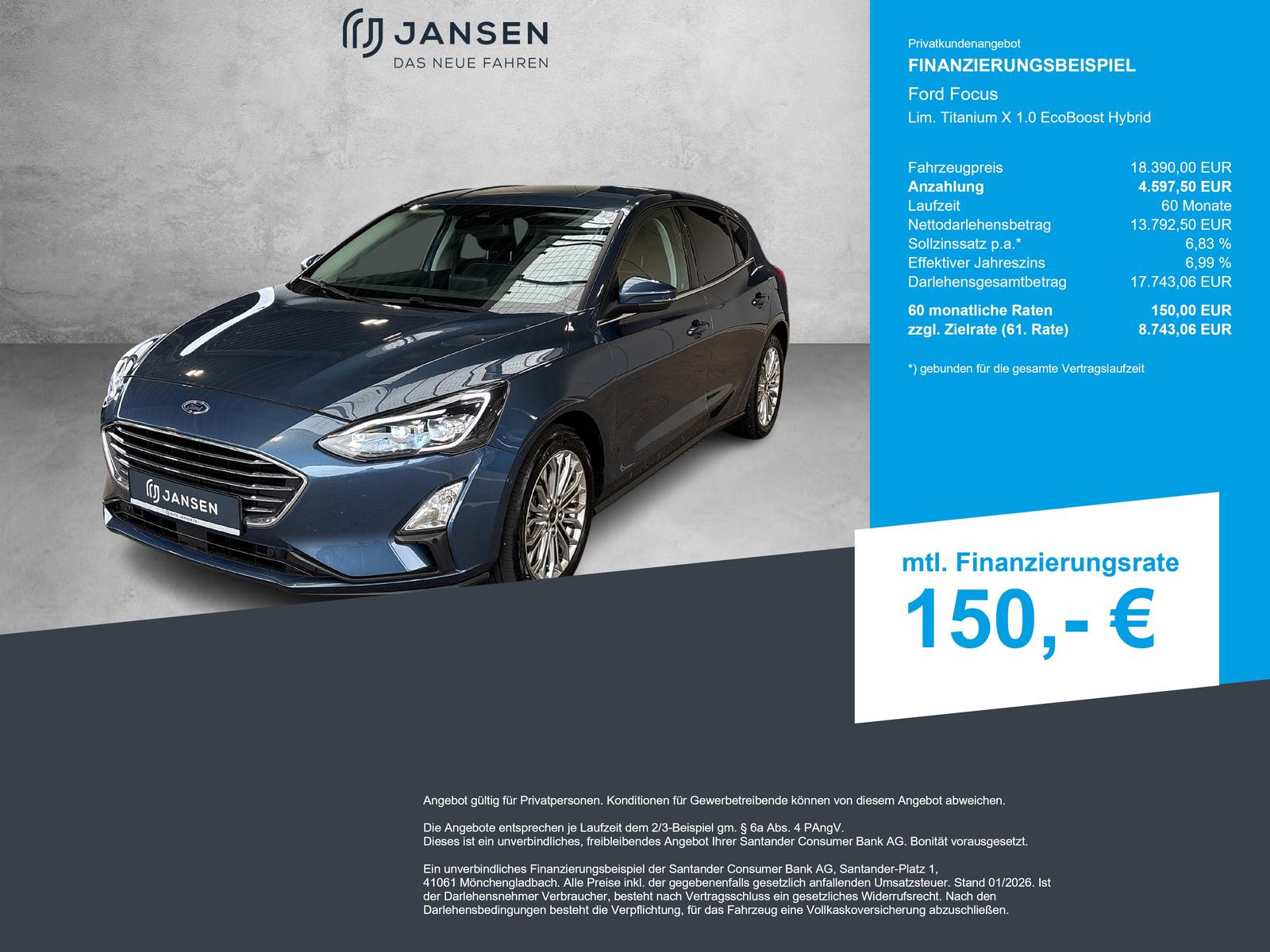 Ford Focus Lim. Titanium X 1.0 EcoBoost Hybrid