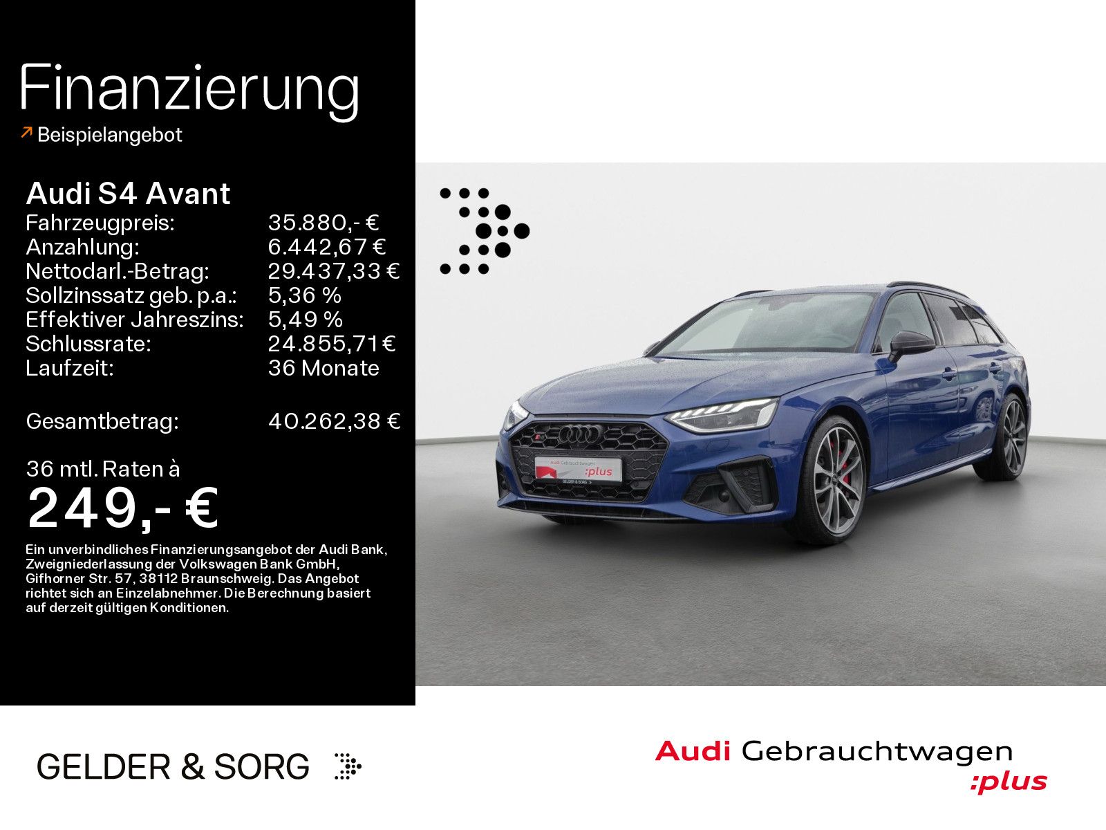 AUDI S4 Avant TDI Matrix*B&amp;O*HuD*Panoramadach*360°