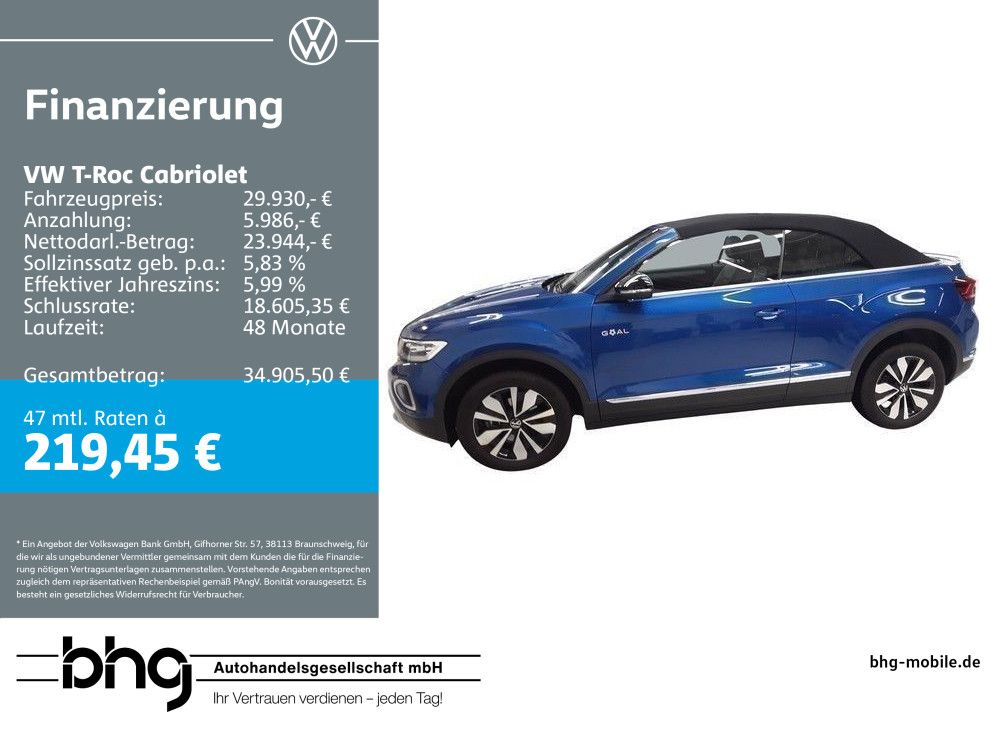 T-Roc Cabriolet 1.0 TSI Goal