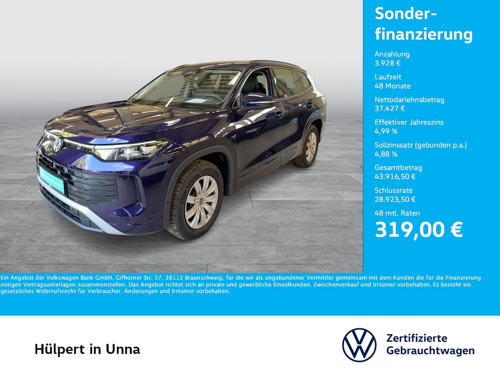 Volkswagen Tayron 2.0 LIFE 4X4 7SITZE AHK CAM ACC E-KLAPPE foto 1