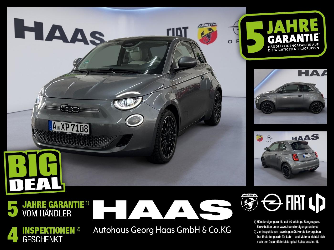 Fiat 500 e La Prima by Bocelli Panoramadach, Automati