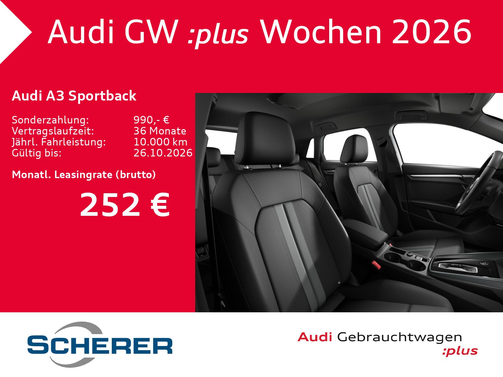 Audi A3 Sportback advanced TFSI S tronic LED SONOS RF, миниатюра 10
