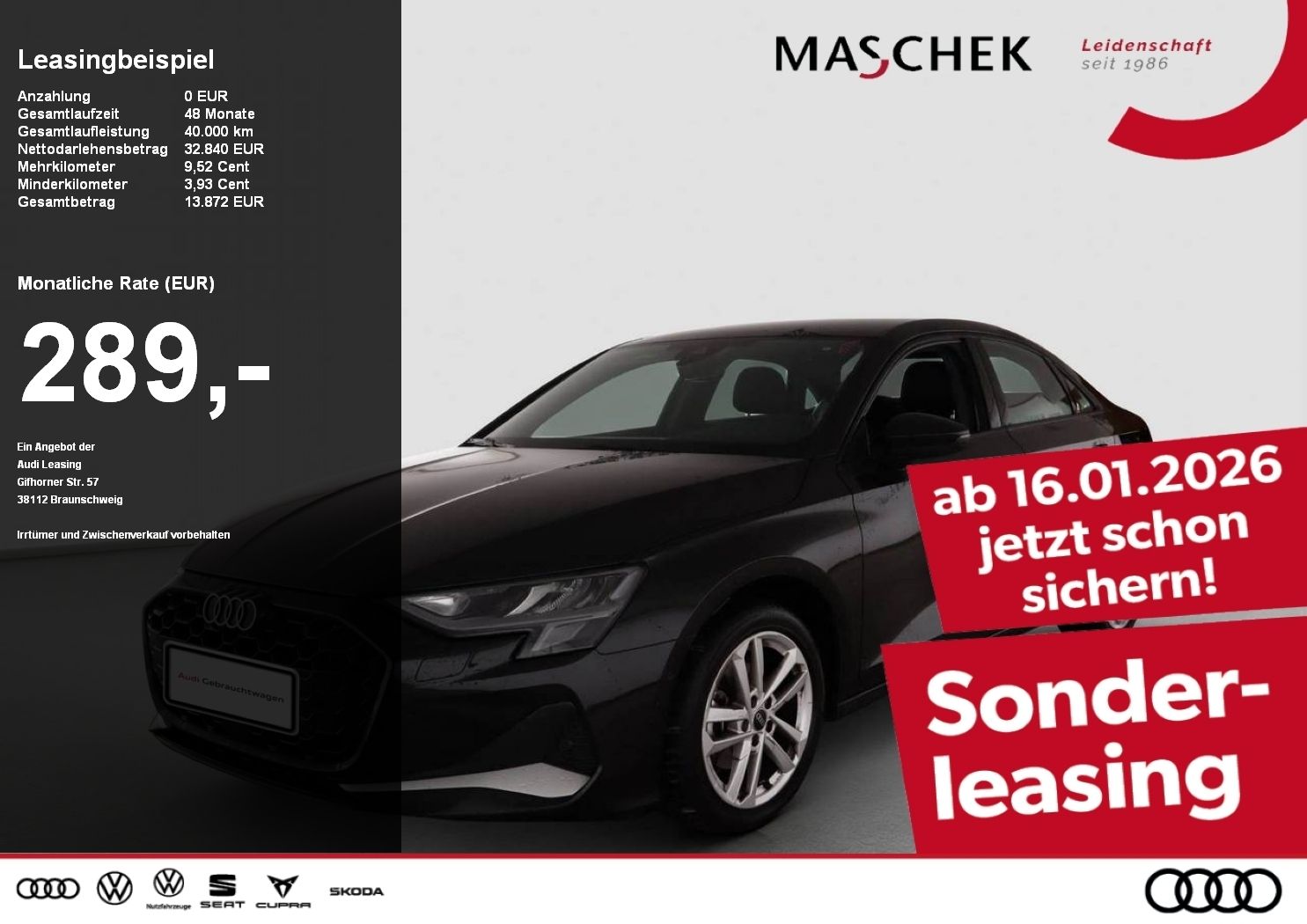 Audi A3 Limousine advanced 35 TFSI S tronic AHK ACC R