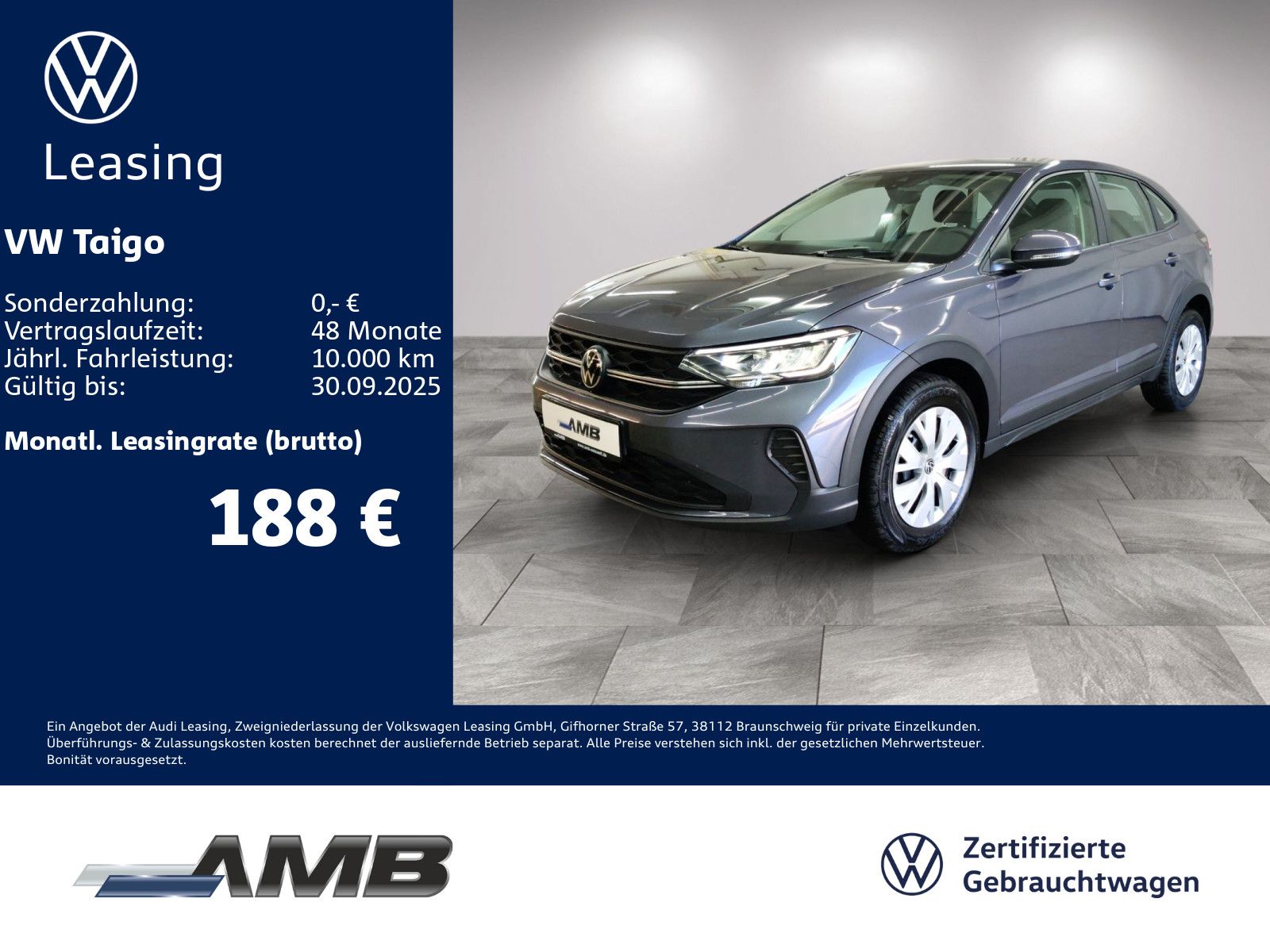 Volkswagen Taigo 1.0 TSI LED/Sitzhzg/var.Ladeboden/09.29Gar