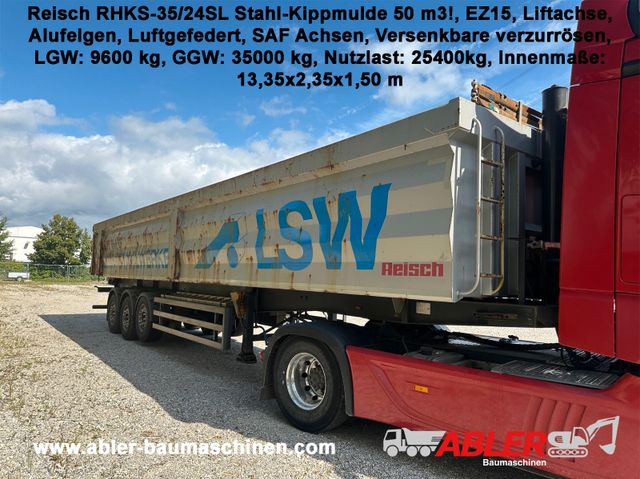 Reisch RHKS-35/24SL Stahlschrott Kippmulde 50 m3!