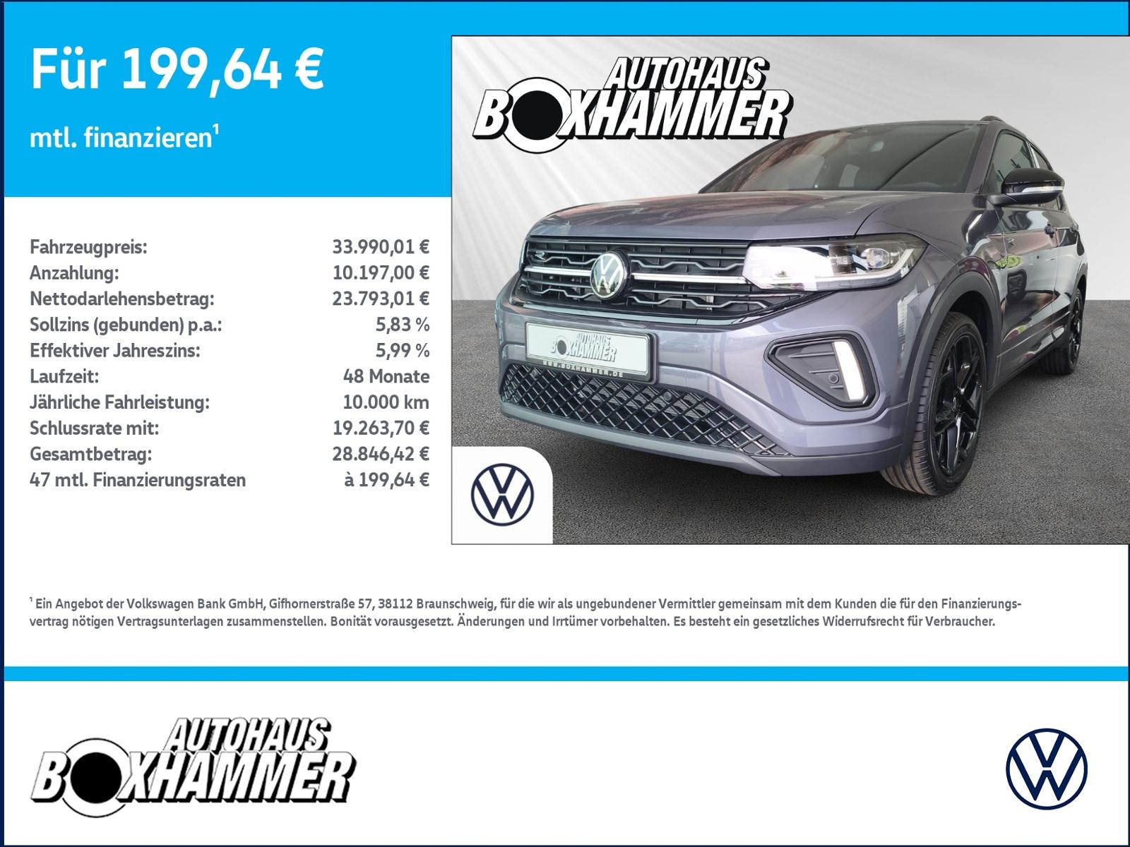 Volkswagen T-Cross 1.5 TSI DSG R-Line AHK+RÜCK.KAM+BLACK.ST