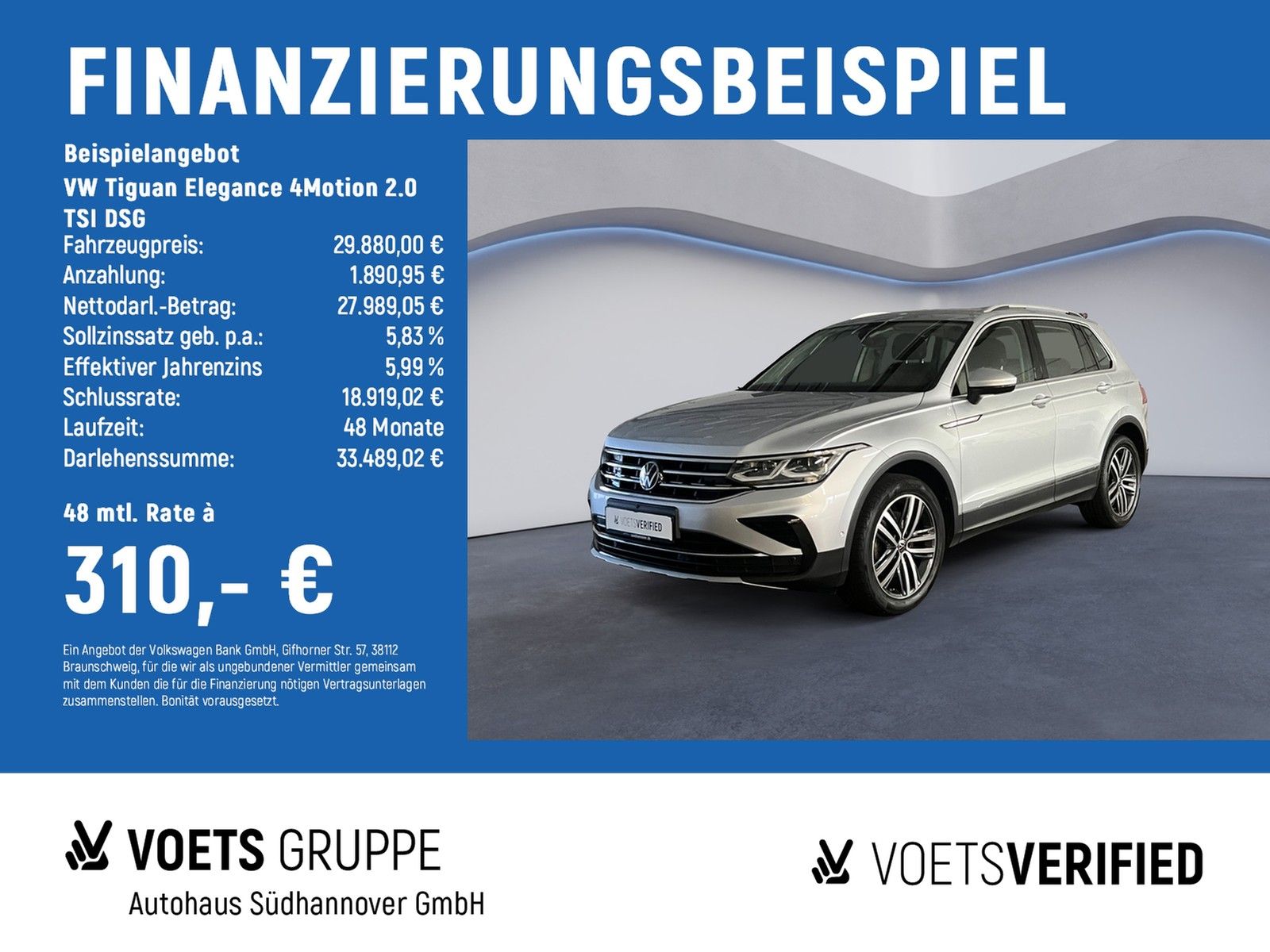 Volkswagen Tiguan Elegance 4Motion 2.0 TSI DSG STANDHZG+AHK
