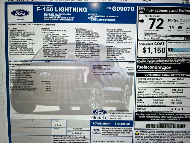 Ford F 150 Lightning Flash  2025 grosse Batterie NEU!