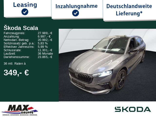 Skoda Scala Monte Carlo 1.5 TSI DSG PANO+AHK+KAM+LED+