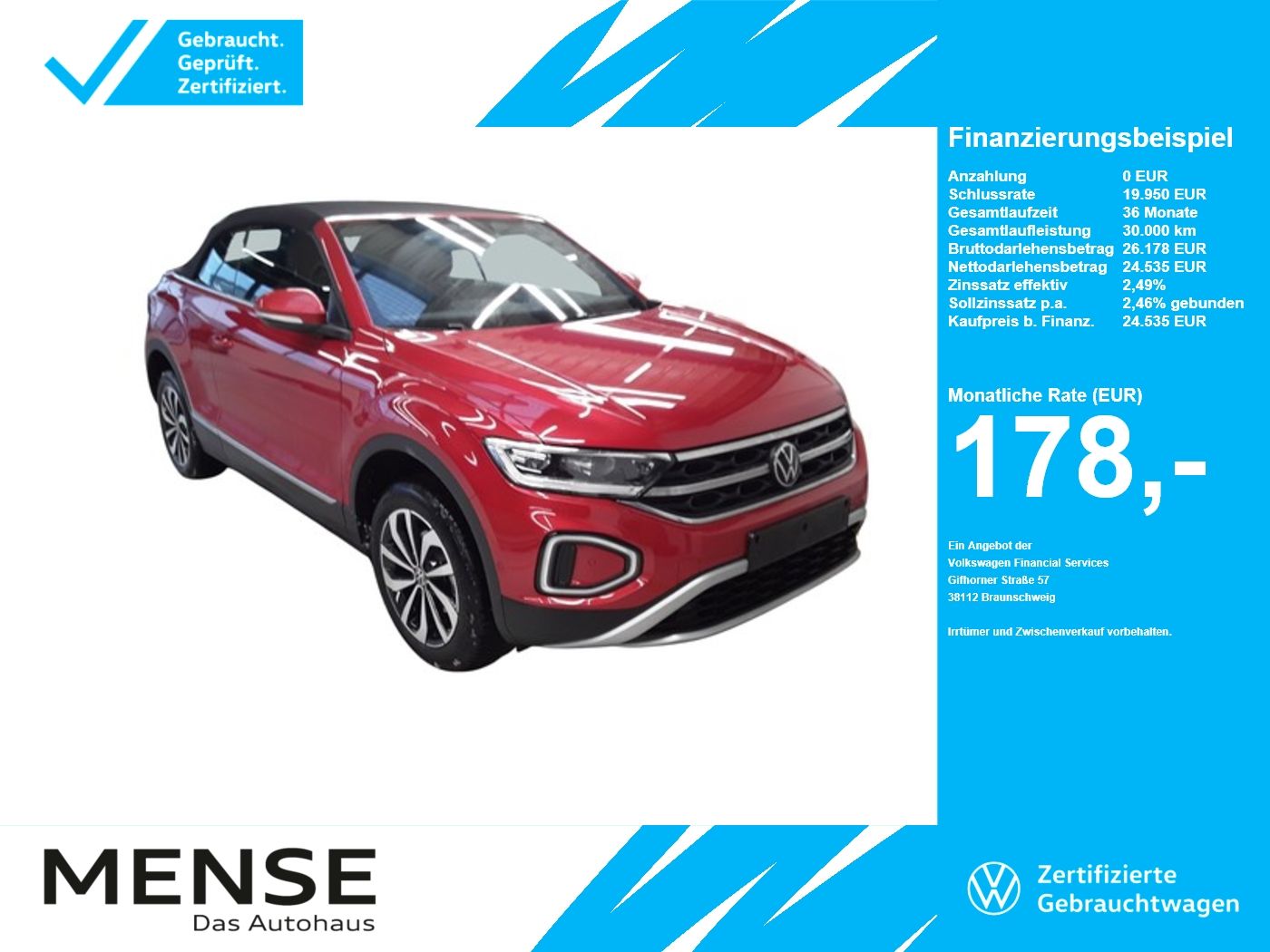 Volkswagen T-Roc Cabriolet 1.0TSI Style CarPlay ACC LED PDC