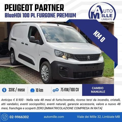 Peugeot PEUGEOT Partner BlueHDi 100 PL Furgone Premium