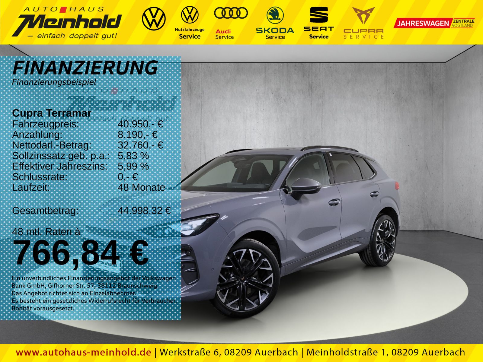 CUPRA Terramar 2.0 TSI VZ DSG 4Drive, Dach,AHK,Alu 20"