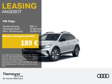 Volkswagen Leasingangebot: Volkswagen Taigo 1.0 TSI DSG GOAL ACC KAMERA SITZHZG