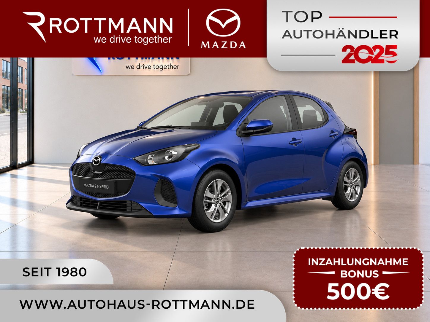 Mazda 2 Hybrid 2026 1.5L VVT-i 116PS Aut. CENTRE-Line