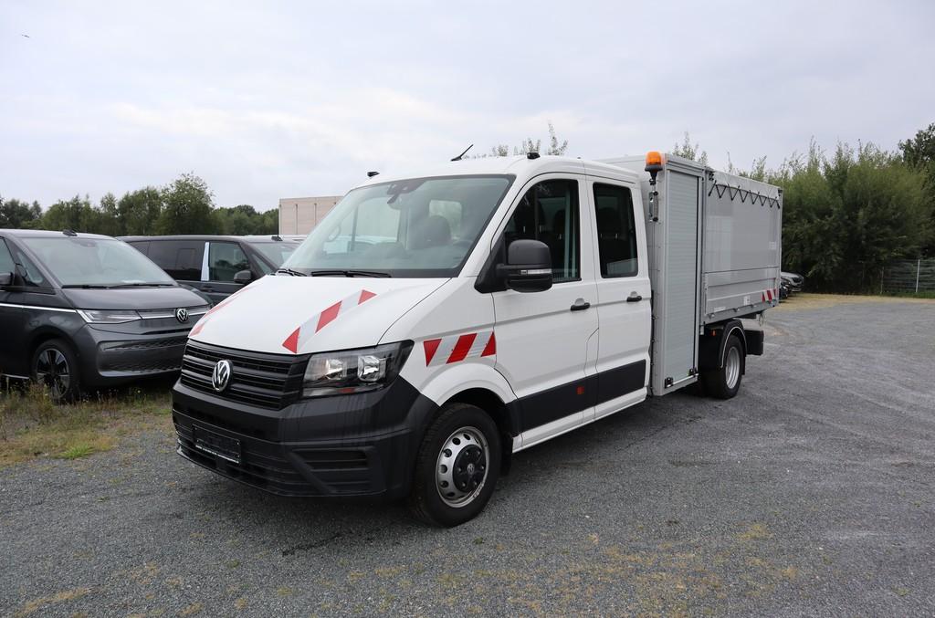 Volkswagen Crafter 55 Doka Kipper + Kran (Fa. Schoon) *AHK
