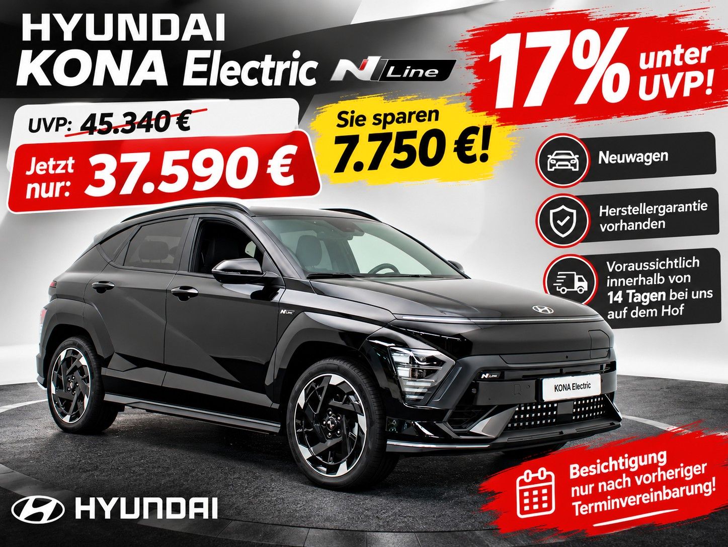 Hyundai KONA Elektro N-Line*64,8 kWh*Bose*ACC*PDC*Kamera