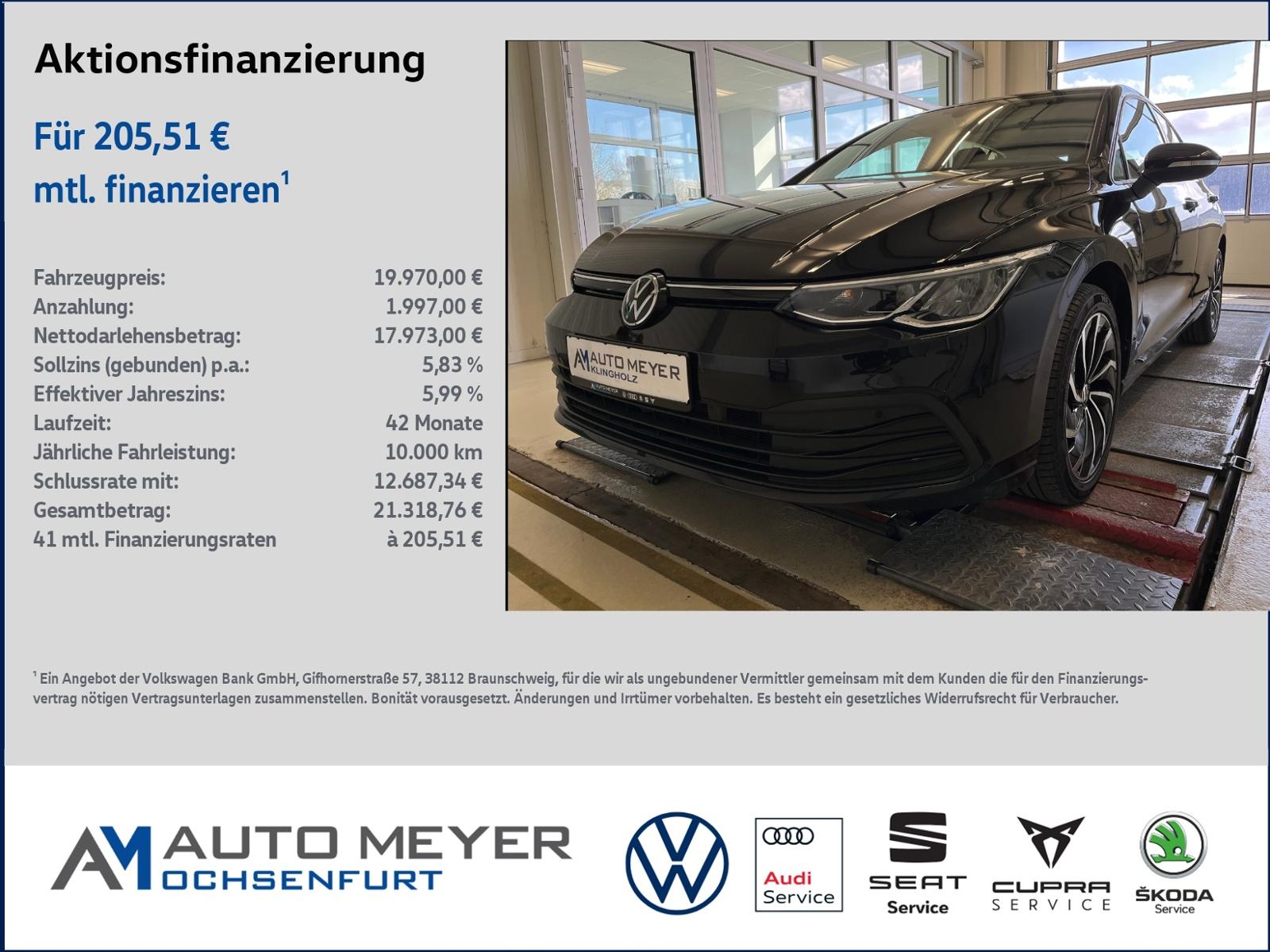Volkswagen Golf VIII Life 1.0 eTSI DSG Navi Harman & Kardon