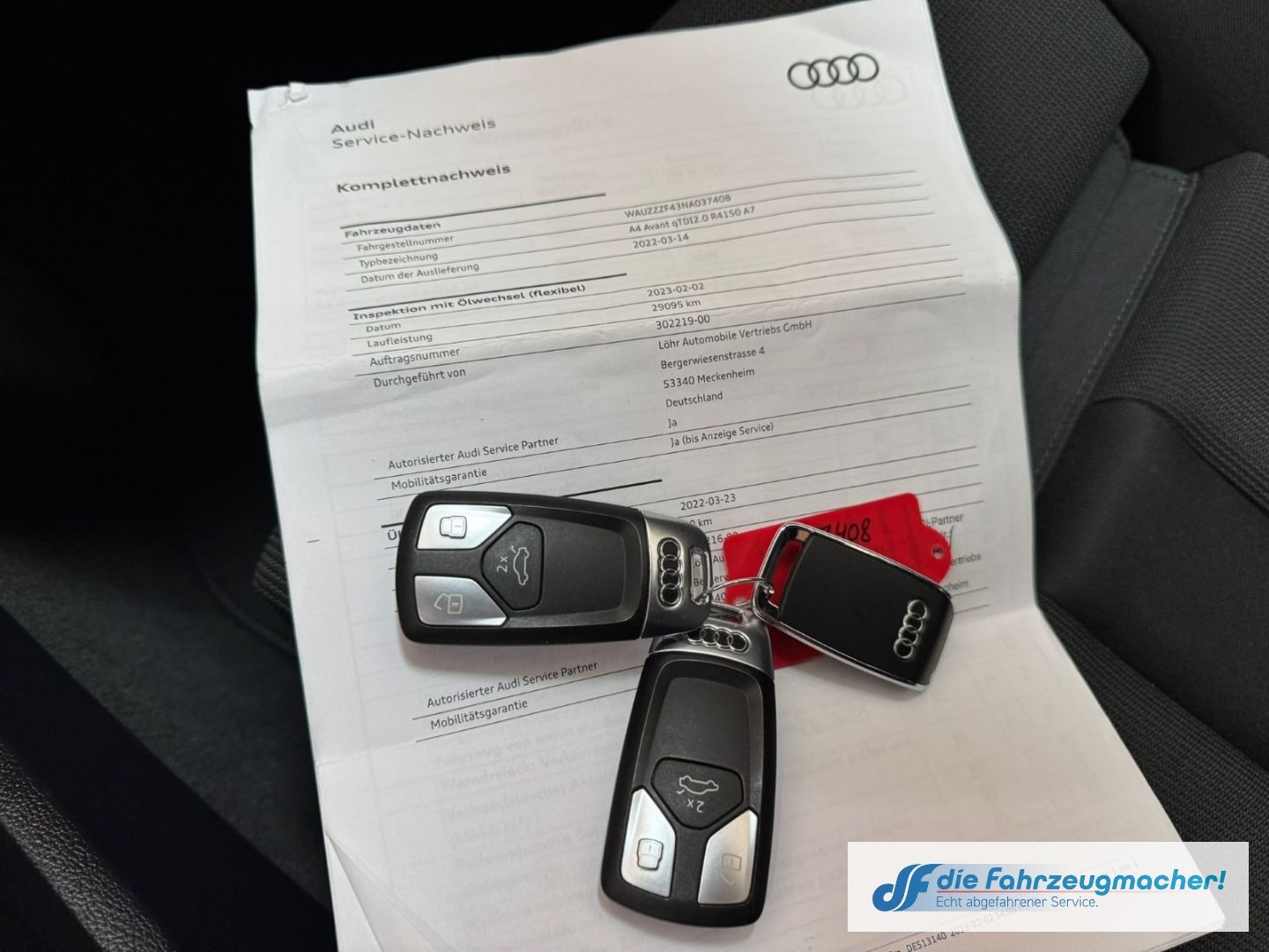 Fahrzeugabbildung Audi A4 Avant 40 TDI quattro S line 2.0 EU6d StandHZG