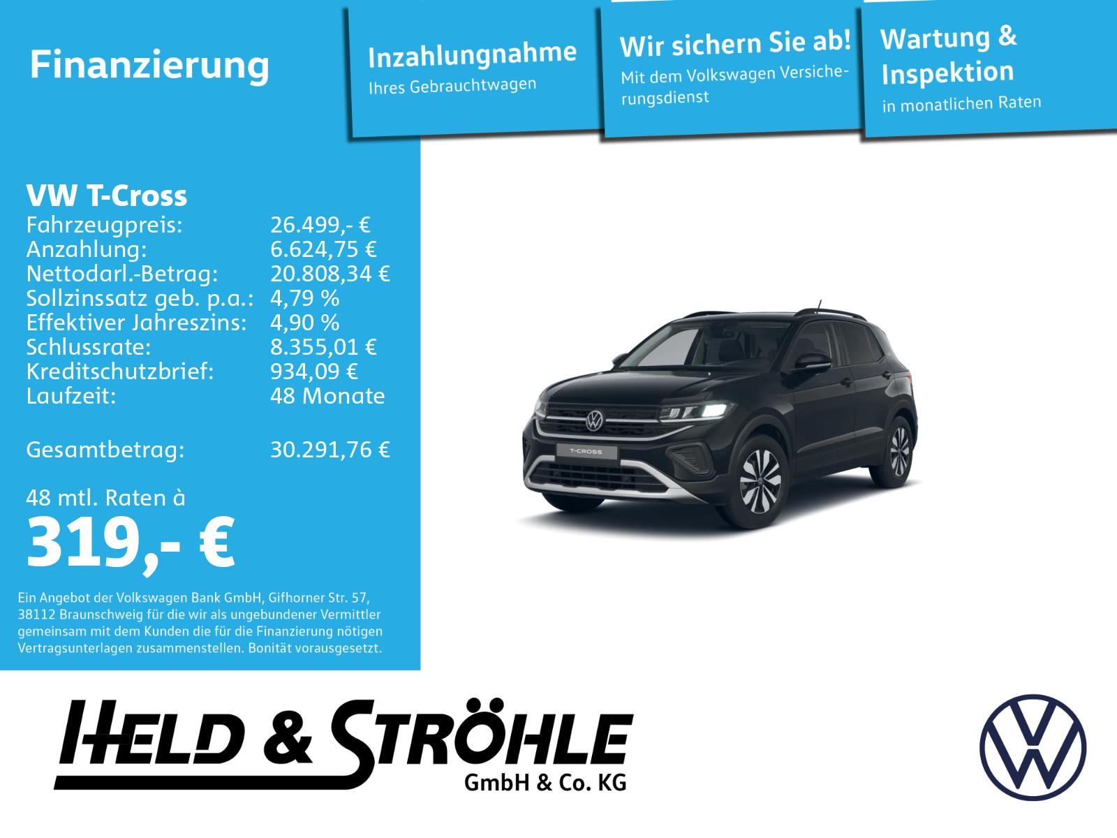 Volkswagen T-Cross Goal 1.0 DSG AHK KAM AKTIONSZULASSUNG