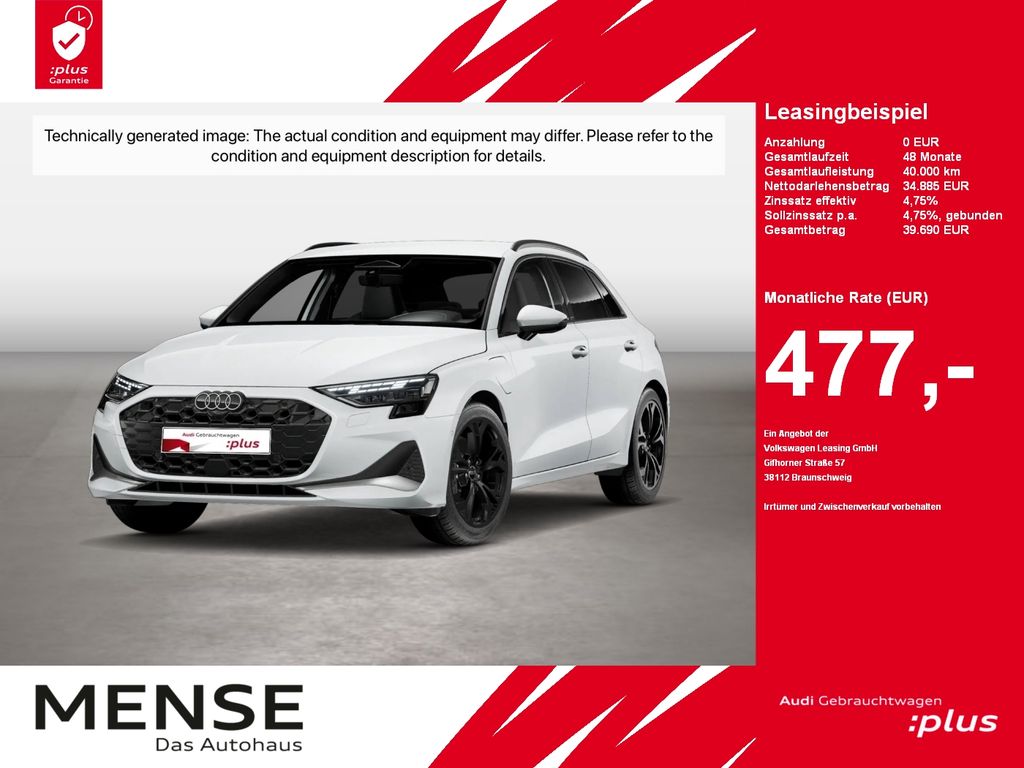 A3 Sportback TFSI e 150 kW S tronic advanced AHK