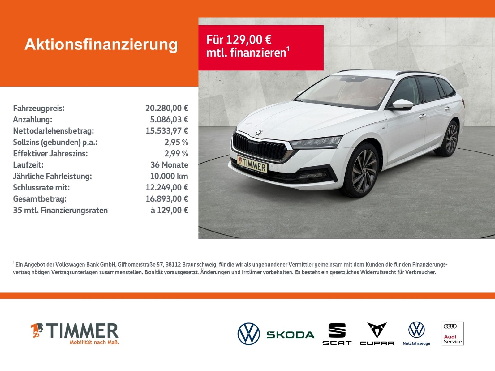 Skoda Octavia Combi 2.0 TDI DSG TOUR +AHK+LED+ACC+NAV+ imagem 2