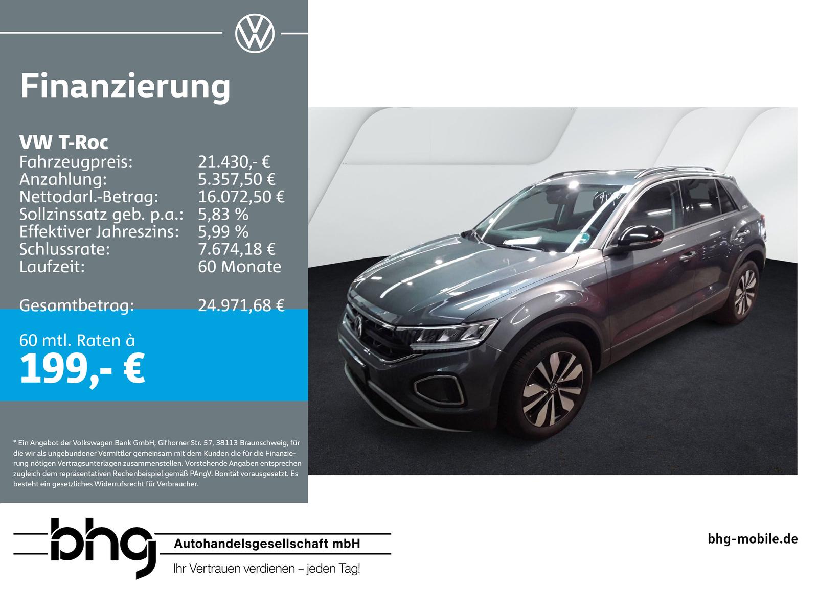 Volkswagen T-Roc Life 1,0 TSI OPF 6-G-Schaltg