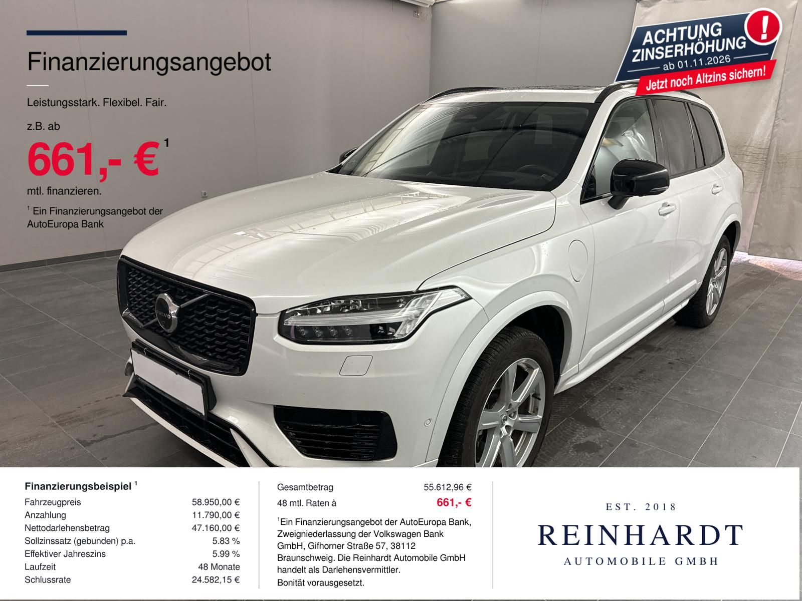 Volvo XC90 T8 AWD RECHARGE ULTRA DARK ACC/PANO/AHK/B&W