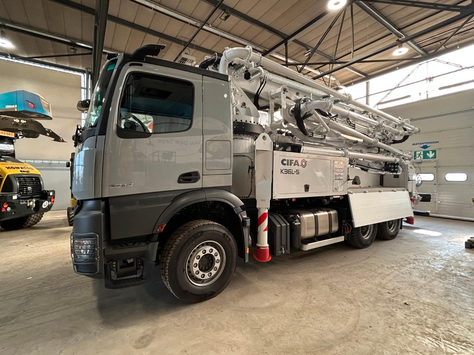 Mercedes-Benz Cifa K36L-5 High spec truck and 5 arm boom