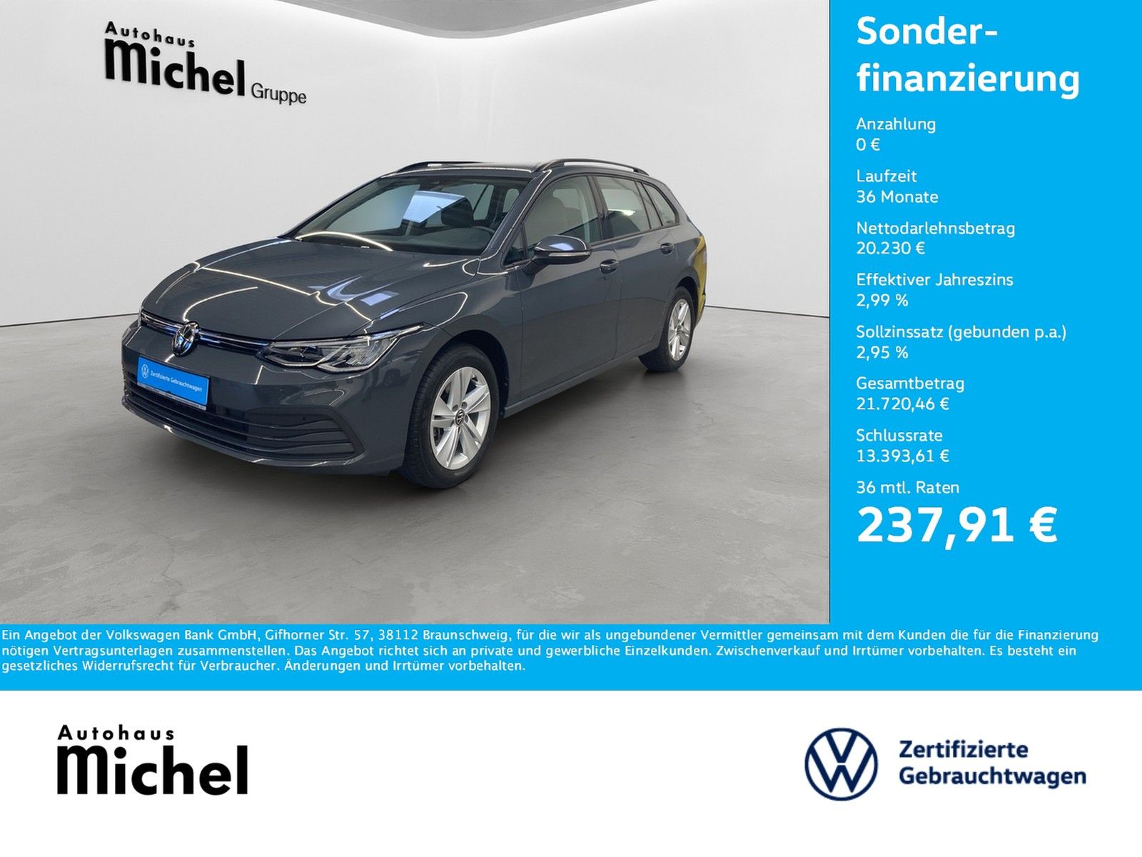 Volkswagen Golf 8 Variant TDI Life LED Navi TravelAssist Ka imagem 2