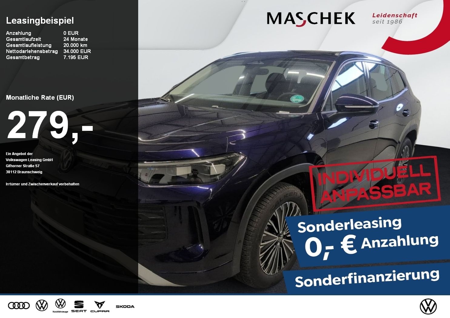 Volkswagen Tayron Life 1.5 eTSI Sonderleasing AHK 7-Sitze I
