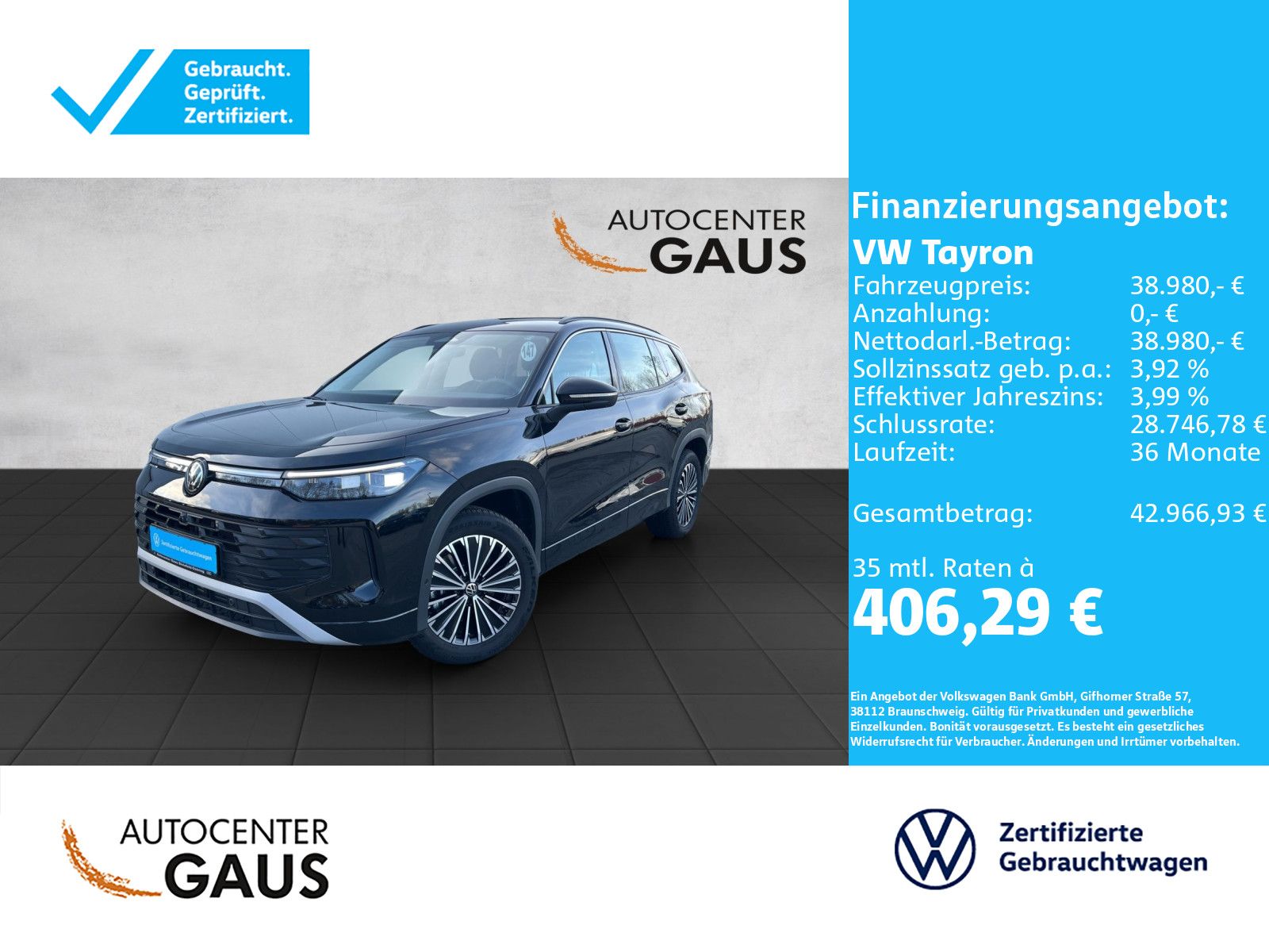 Tayron Life 1.5 TSI DSG Navi*AHK*7-Sitzer