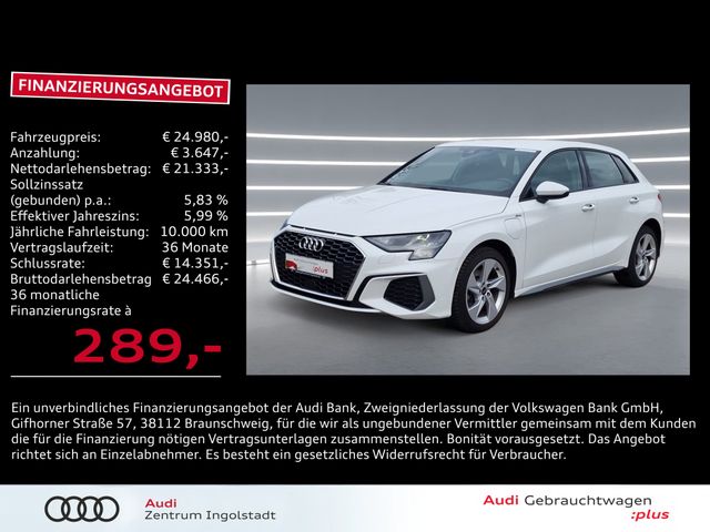 Audi A3 Sportback 40 TFSI e S line NAVI virtual 2xPDC