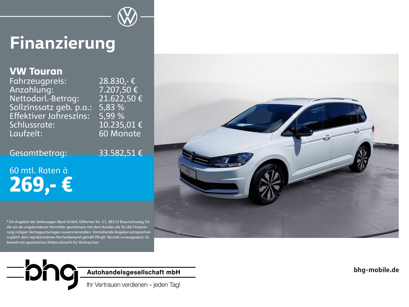 Volkswagen Touran Comfortline 1,5 TSI 6-Gang