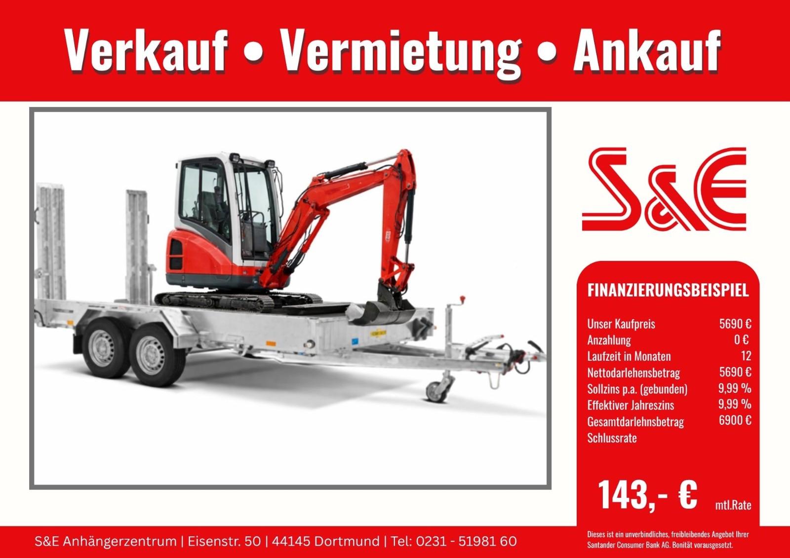 Humbaur HS303016 Baumaschinentransporter 3000kg