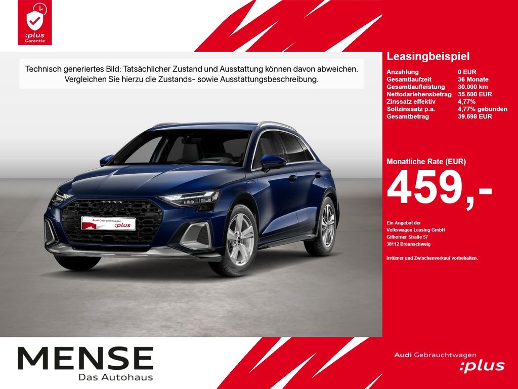 Abbildung Leasingangebot Audi A3 allstreet 40 TFSI e S tronic Sonos AHK HUD LM