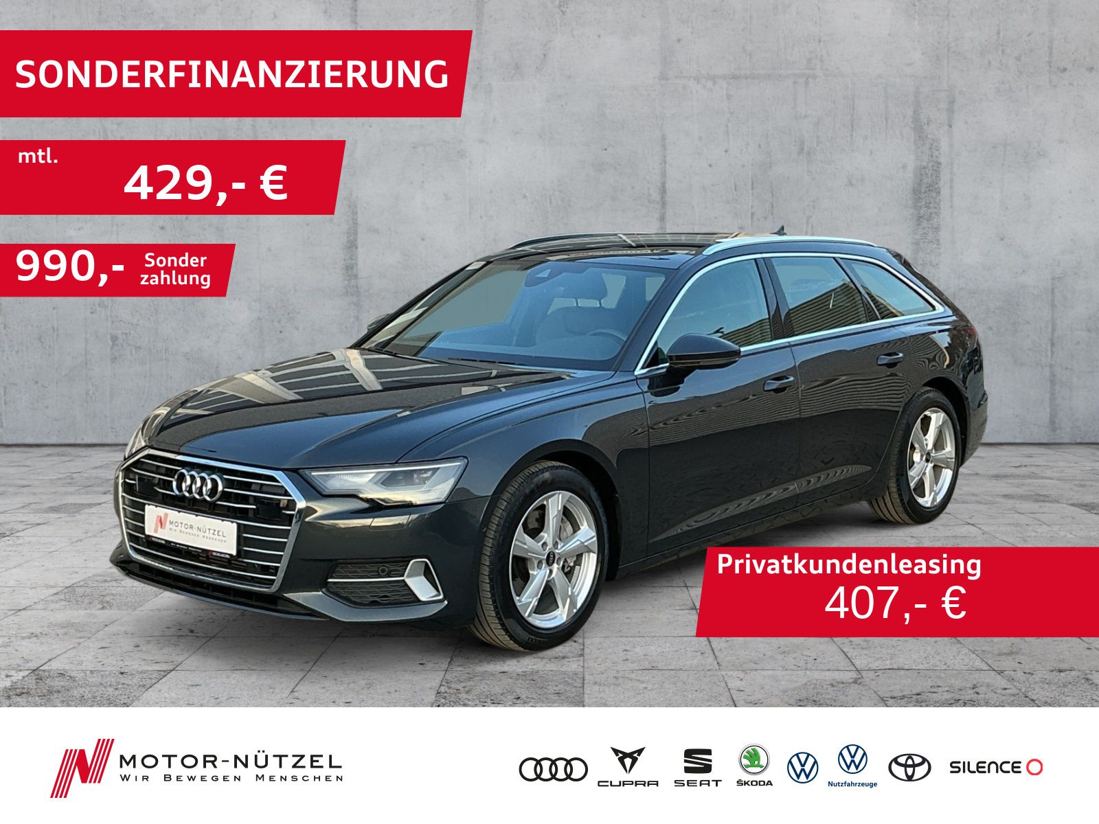 Audi A6 Avant 45TFSI SPORT LED+NAV+ACC+AHK+PANO+LEDER