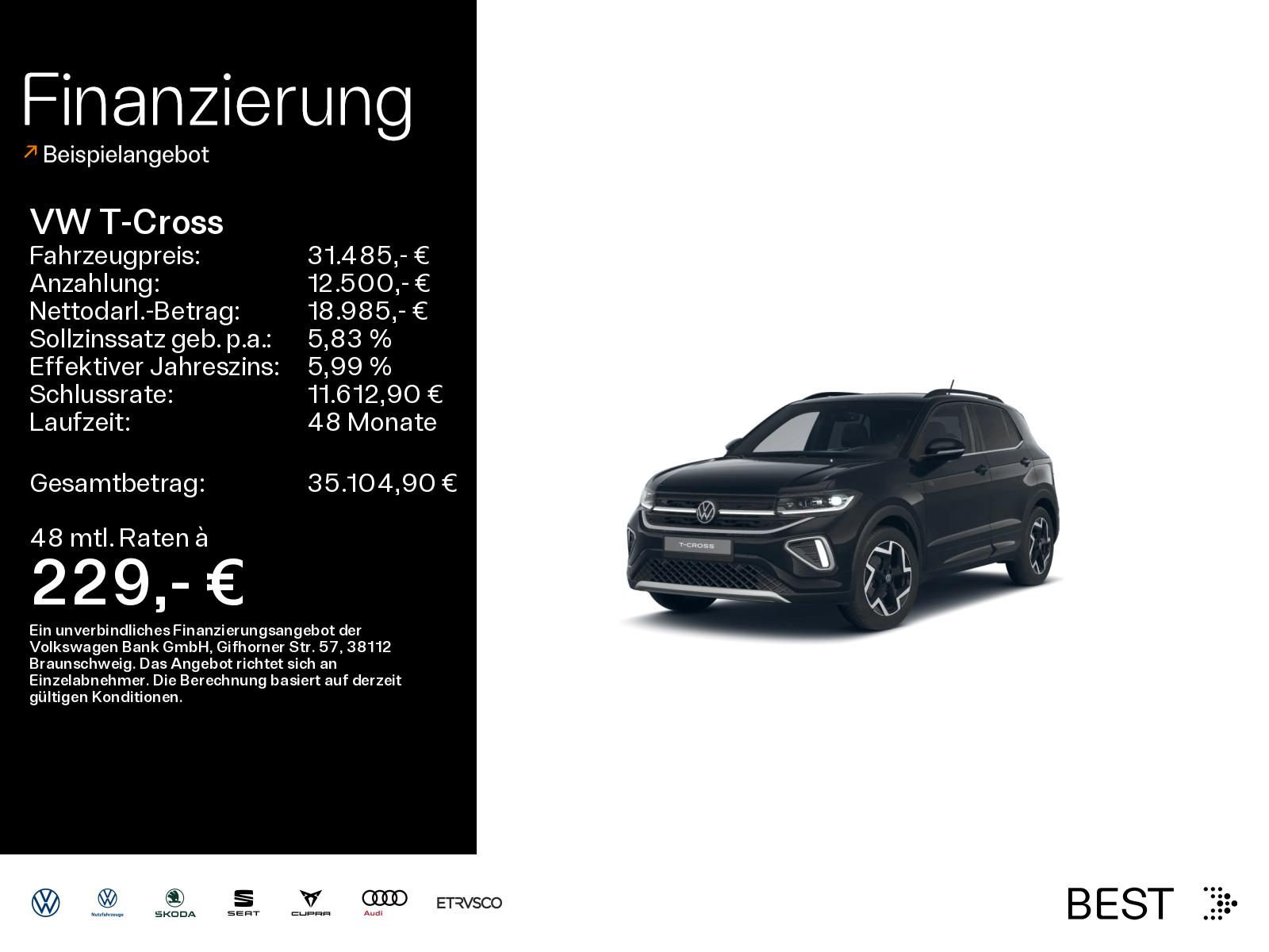 Volkswagen T-Cross 1.5 TSI DSG R-Line SHZ*Sound*IQ.LIGHT