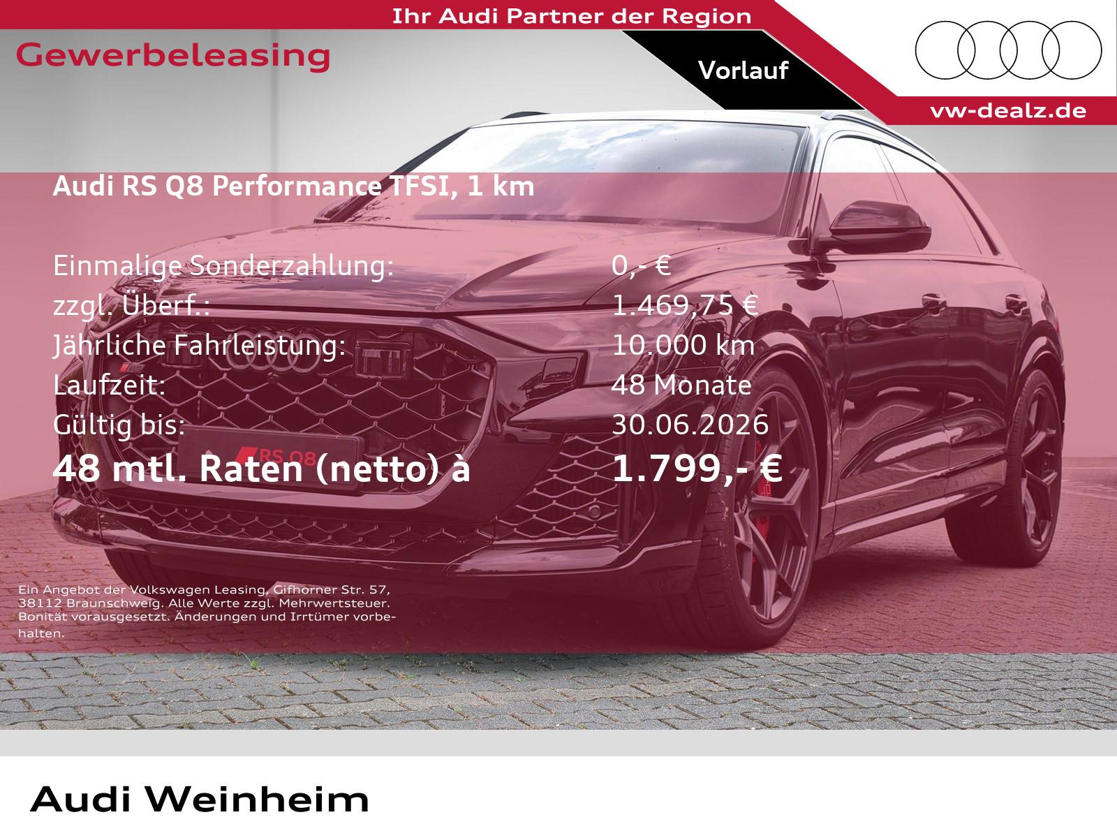 Audi RS Q8 SUV performance tiptronic NAVI PANO PDC