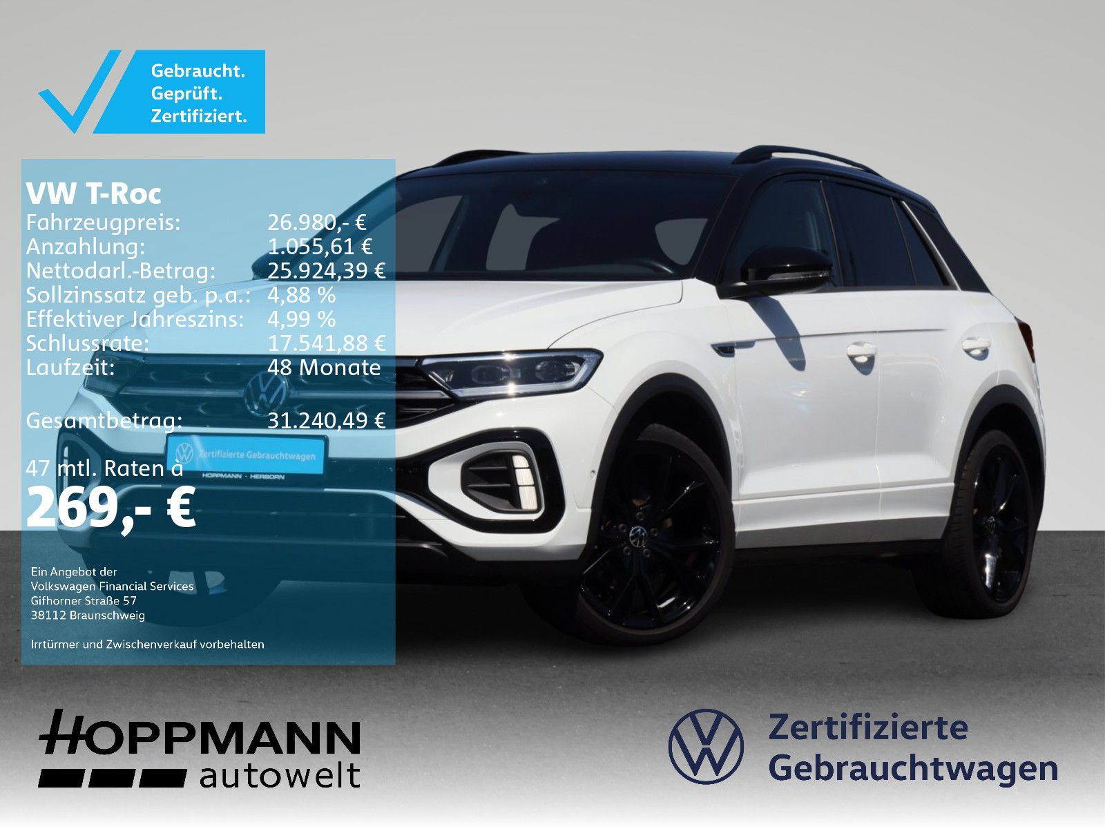 Volkswagen T-Roc 2.0 TSI R-Line 4M DSG Matrix AHK Navi Blac