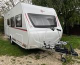 Bürstner Premio Life 490 TK Wohnwagen mit Etagenbett - Heckgarage Wohnwagen Mit